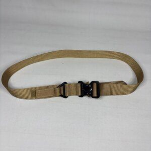 Tactical Rigger Utility Belt V-Ring 1.5" Nylon Khaki Quick Release M/L 34-40 New